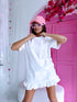 "LOVELY" T-krekls - balts